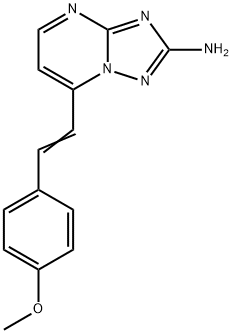 7-(4-METHOXYSTYRYL)[1,2,4]TRIAZOLO[1,5-A]PYRIMIDIN-2-AMINE Struktur