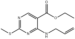 ETHYL 4-(ALLYLAMINO)-2-(METHYLSULFANYL)-5-PYRIMIDINECARBOXYLATE Struktur