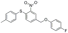 4-FLUOROPHENYL 4-[(4-METHYLPHENYL)SULFANYL]-3-NITROBENZYL ETHER Struktur