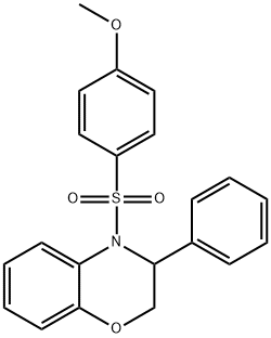 4-[(4-METHOXYPHENYL)SULFONYL]-3-PHENYL-3,4-DIHYDRO-2H-1,4-BENZOXAZINE Struktur