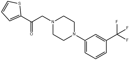 1-(2-THIENYL)-2-(4-[3-(TRIFLUOROMETHYL)PHENYL]PIPERAZINO)-1-ETHANONE Struktur