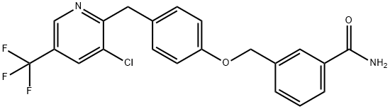 3-[(4-([3-CHLORO-5-(TRIFLUOROMETHYL)-2-PYRIDINYL]METHYL)PHENOXY)METHYL]BENZENECARBOXAMIDE Struktur