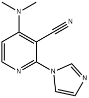 4-(DIMETHYLAMINO)-2-(1H-IMIDAZOL-1-YL)NICOTINONITRILE Struktur