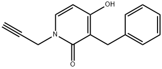 3-BENZYL-4-HYDROXY-1-(2-PROPYNYL)-2(1H)-PYRIDINONE Struktur