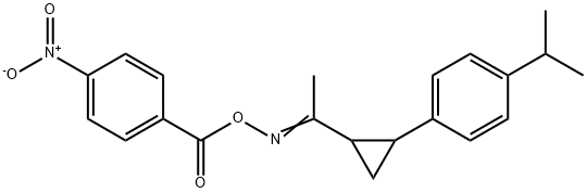 1-ISOPROPYL-4-(2-([(4-NITROBENZOYL)OXY]ETHANIMIDOYL)CYCLOPROPYL)BENZENE Struktur