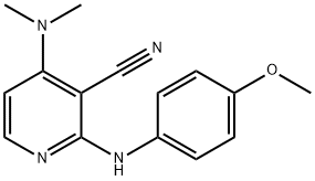 4-(DIMETHYLAMINO)-2-(4-METHOXYANILINO)NICOTINONITRILE Struktur