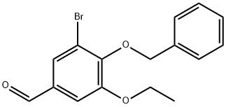 4-(BENZYLOXY)-3-BROMO-5-ETHOXYBENZALDEHYDE Struktur