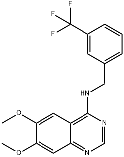 6,7-DIMETHOXY-N-[3-(TRIFLUOROMETHYL)BENZYL]-4-QUINAZOLINAMINE Struktur