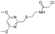 2-CHLORO-N-[2-[(4,6-DIMETHOXYPYRIMIDIN-2-YL)METHYLTHIO]ETHYL]ACETAMIDE Struktur