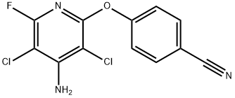 4-(4-AMINO-3,5-DICHLORO-6-FLUORO-2-PYRIDYLOXY)BENZENECARBONITRILE Struktur