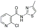 2-CHLORO-N-(4-METHYL-1,3-THIAZOL-2-YL)NICOTINAMIDE Struktur