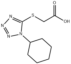 [(1-CYCLOHEXYL-1H-TETRAAZOL-5-YL) SULFANYL]ACETIC ACID Struktur