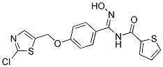 N-[(4-[(2-CHLORO-1,3-THIAZOL-5-YL)METHOXY]PHENYL)(HYDROXYIMINO)METHYL]-2-THIOPHENECARBOXAMIDE Struktur