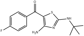 [4-AMINO-2-(TERT-BUTYLAMINO)-1,3-THIAZOL-5-YL](4-FLUOROPHENYL)METHANONE Struktur