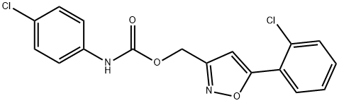 [5-(2-CHLOROPHENYL)-3-ISOXAZOLYL]METHYL N-(4-CHLOROPHENYL)CARBAMATE Struktur