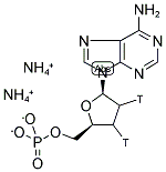 2',3'-DIDEOXYADENOSINE 5'-MONOPHOSPHATE, DIAMMONIUM SALT, [2',3'-3H]- Struktur