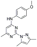 [2-(3,5-DIMETHYL-PYRAZOL-1-YL)-6-METHYL-PYRIMIDIN-4-YL]-(4-METHOXY-PHENYL)-AMINE Struktur