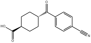 TRANS-4-(4-CYANOBENZOYL)CYCLOHEXANE-1-CARBOXYLIC ACID Struktur