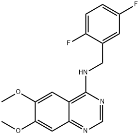 N-(2,5-DIFLUOROBENZYL)-6,7-DIMETHOXY-4-QUINAZOLINAMINE Struktur