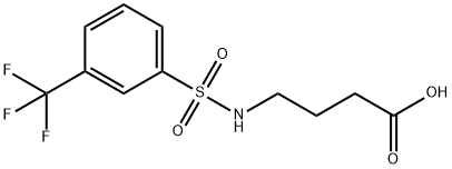 4-([[3-(TRIFLUOROMETHYL)PHENYL]SULFONYL]AMINO)BUTANOIC ACID Struktur