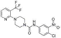 N-(4-CHLORO-3-NITROPHENYL)-4-[3-(TRIFLUOROMETHYL)PYRIDIN-2-YL]TETRAHYDROPYRAZINE-1(2H)-CARBOXAMIDE Struktur