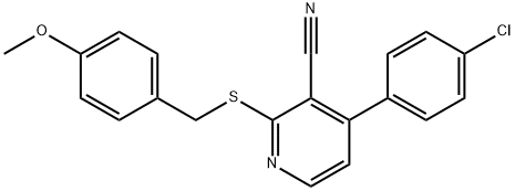 4-(4-CHLOROPHENYL)-2-[(4-METHOXYBENZYL)SULFANYL]NICOTINONITRILE Struktur