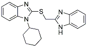 2-[(1H-BENZIMIDAZOL-2-YLMETHYL)THIO]-1-CYCLOHEXYL-1H-BENZIMIDAZOLE Struktur