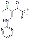 1,1,1-TRIFLUORO-3-[(PYRIMIDIN-2-YLAMINO)METHYLENE]PENTANE-2,4-DIONE Struktur