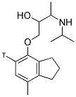 (+/-)-1-[2,3-(DIHYDRO-7-METHYL-1H-INDEN-4-YL)OXY]-3-[1-(METHYLETHYL)AMINO]-2-BUTANOL, [5-3H] Struktur