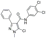 5-CHLORO-N-(3,4-DICHLOROPHENYL)-1-METHYL-3-PHENYL-1H-PYRAZOLE-4-CARBOXAMIDE Struktur