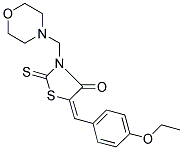 (5E)-5-(4-ETHOXYBENZYLIDENE)-3-(MORPHOLIN-4-YLMETHYL)-2-THIOXO-1,3-THIAZOLIDIN-4-ONE Struktur