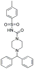 (4-(DIPHENYLMETHYL)PIPERAZINYL)-N-((4-METHYLPHENYL)SULFONYL)FORMAMIDE Struktur