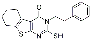 2-MERCAPTO-3-PHENETHYL-5,6,7,8-TETRAHYDRO-3H-BENZO[4,5]THIENO[2,3-D]PYRIMIDIN-4-ONE Struktur