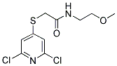 2-[(2,6-DICHLOROPYRIDIN-4-YL)THIO]-N-(2-METHOXYETHYL)ACETAMIDE Struktur