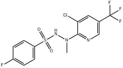 N'-[3-CHLORO-5-(TRIFLUOROMETHYL)-2-PYRIDINYL]-4-FLUORO-N'-METHYLBENZENESULFONOHYDRAZIDE Struktur