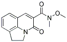 N-METHOXY-N-METHYL-1,2-DIHYDRO-4-OXO-PYRROLO[3,2,1-IJ]QUINOLINE-5-CARBOXAMIDE Struktur