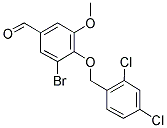 3-BROMO-4-[(2,4-DICHLOROBENZYL)OXY]-5-METHOXYBENZALDEHYDE Struktur