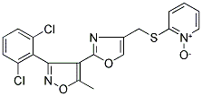 2-[((2-[3-(2,6-DICHLOROPHENYL)-5-METHYLISOXAZOL-4-YL]-1,3-OXAZOL-4-YL)METHYL)THIO]PYRIDINIUM-1-OLATE Struktur