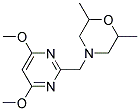 4,6-DIMETHOXY-2-[(2,6-DIMETHYLMORPHOLINO)METHYL]PYRIMIDINE Struktur