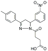 4-[3-(4-METHYLPHENYL)-5-(3-NITROPHENYL)-4,5-DIHYDRO-1H-PYRAZOL-1-YL]-4-OXOBUTANOIC ACID Struktur