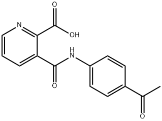 3-(N-(4-ACETYLPHENYL)CARBAMOYL)PYRIDINE-2-CARBOXYLIC ACID Struktur