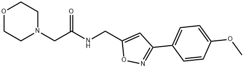 N-([3-(4-METHOXYPHENYL)-5-ISOXAZOLYL]METHYL)-2-MORPHOLINOACETAMIDE Struktur