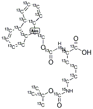 FMOC-LYS(BOC)-OH [U-13C-15N] Struktur