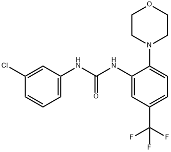 1-(3-CHLOROPHENYL)-3-(2-MORPHOLIN-4-YL-5-(TRIFLUOROMETHYL)PHENYL)UREA Struktur