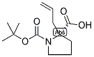 BOC-(R)-ALPHA-ALLYL-PROLINE Struktur