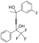 2-(3-FLUOROPHENYL)-5-PHENYL-6,6,6-TRIFLUOROHEX-3-YNE-2,5-DIOL Struktur