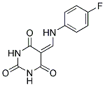 5-{[(4-FLUOROPHENYL)AMINO]METHYLENE}PYRIMIDINE-2,4,6(1H,3H,5H)-TRIONE Struktur