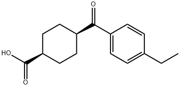 CIS-4-(4-ETHYLBENZOYL)CYCLOHEXANE-1-CARBOXYLIC ACID Struktur