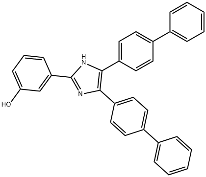 3-(4,5-BIS-BIPHENYL-4-YL-1H-IMIDAZOL-2-YL)-PHENOL Struktur