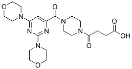 4-[4-[(2,6-DIMORPHOLINOPYRIMIDIN-4-YL)CARBONYL]PIPERAZIN-1-YL]-4-OXOBUTANOIC ACID Struktur